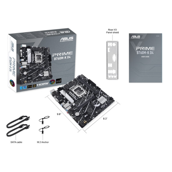 ASUS Prime B760M-K D4, Intel B760, LGA1700, mATX, 2x DDR4