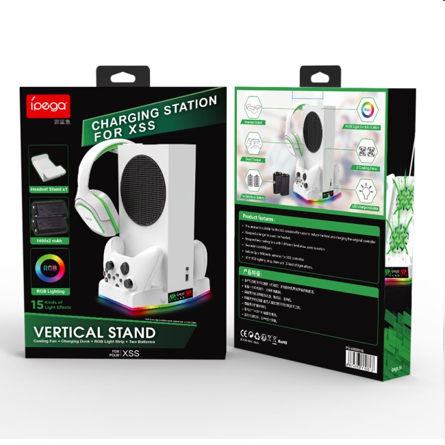 Dokovací stanice iPega pro Xbox Series S, Wireless controller a headset + 2ks baterií Dokovací stanice iPega pro Xbox Series S, Wireless controller a headset + 2ks baterií