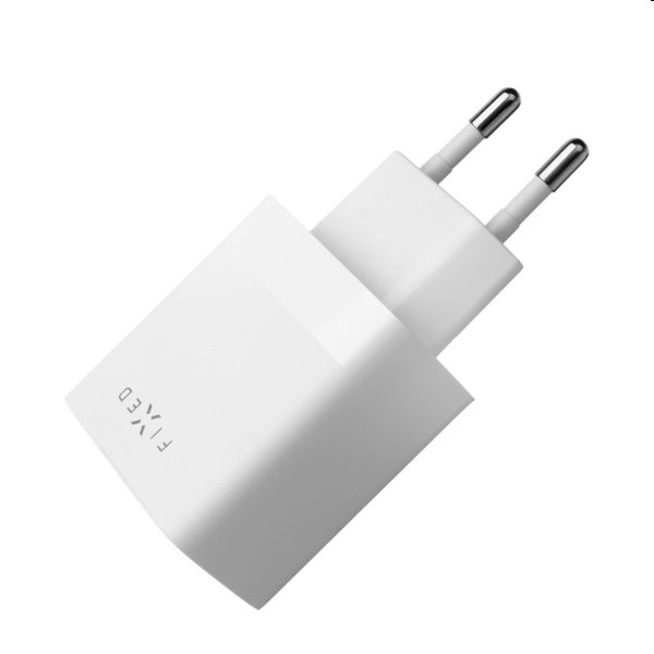 FIXED Síťová nabíječka s 2xUSB Smart Rapid Charge, 17W, bílá