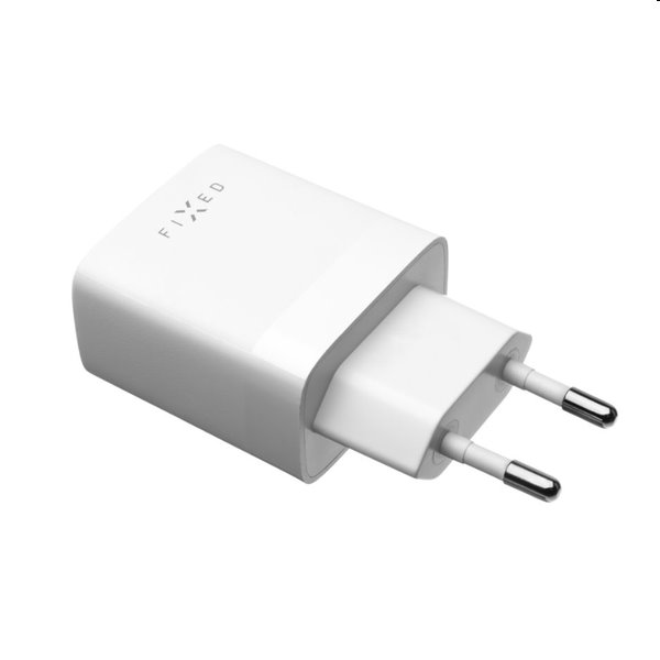 FIXED Síťová nabíječka s 2xUSB Smart Rapid Charge, 17W, bílá