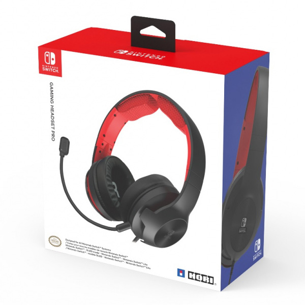 HORI Gaming Headset for Nintendo Switch (Black & Red)