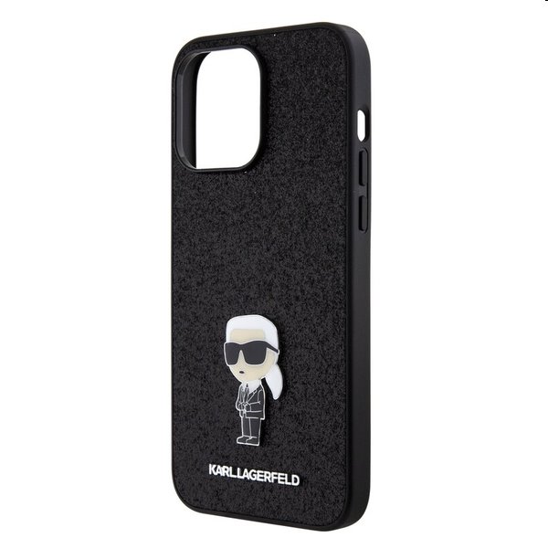 Karl Lagerfeld Fixed Glitter Metal Ikonik pro Apple iPhone 15 Pro Max, černé Karl Lagerfeld Fixed Glitter Metal Ikonik pro Apple iPhone 15 Pro Max, černé
