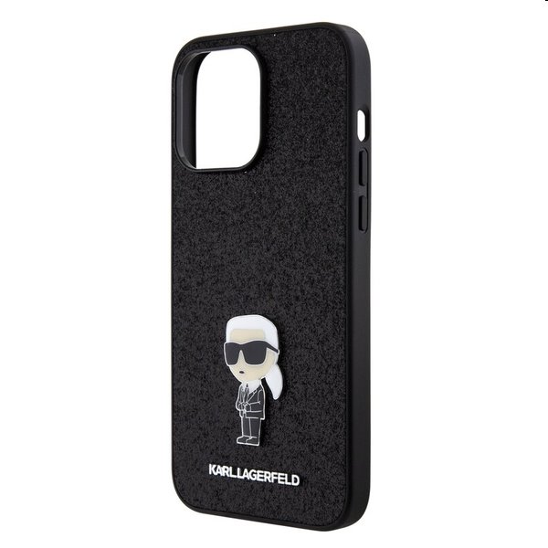 Karl Lagerfeld Fixed Glitter Metal Ikonik pro Apple iPhone 15 Pro Max, černé