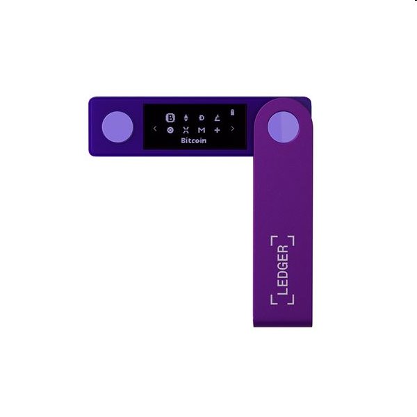 Ledger Nano X hardverová peněženka na kryptoměny, amethyst purple