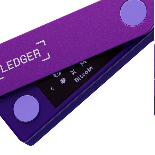 Ledger Nano X hardverová peněženka na kryptoměny, amethyst purple