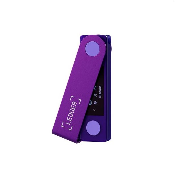 Ledger Nano X hardverová peněženka na kryptoměny, amethyst purple