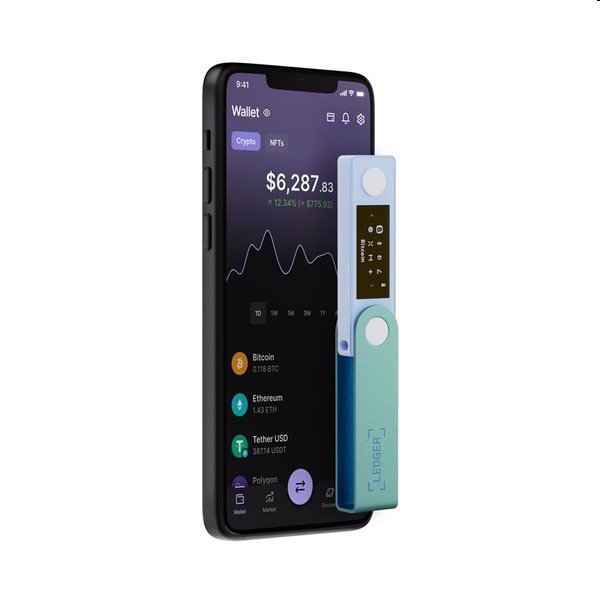Ledger Nano X hardwarová peněženka na kryptoěeny, pastel green Ledger Nano X hardwarová peněženka na kryptoěeny, pastel green