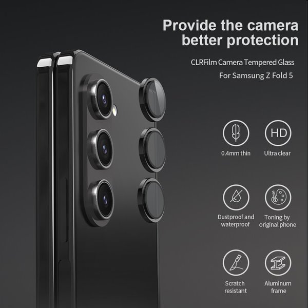 Nillkin CLRFilm Camera Tvrzené Sklo pro Samsung Galaxy Z Fold 5 5G, černé