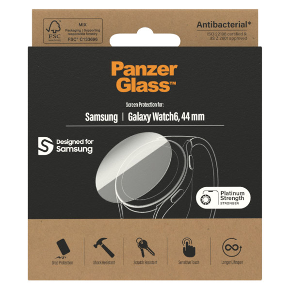 Ochranné sklo PanzerGlass Flat Glass AB pro Samsung Galaxy Watch 6 44 mm, clear