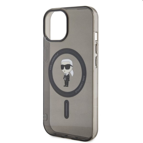 Pouzdro Karl Lagerfeld IML Ikonik MagSafe pro Apple iPhone 15, černé Pouzdro Karl Lagerfeld IML Ikonik MagSafe pro Apple iPhone 15, černé