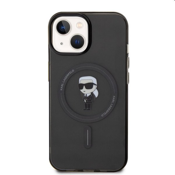 Pouzdro Karl Lagerfeld IML Ikonik MagSafe pro Apple iPhone 15, černé