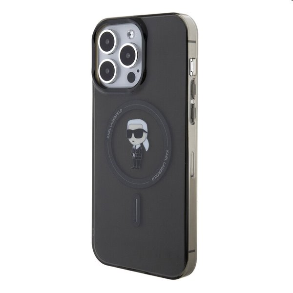 Pouzdro Karl Lagerfeld IML Ikonik MagSafe pro Apple iPhone 15 Pro Max, černé