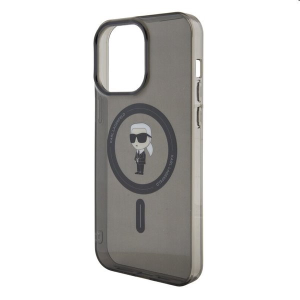Pouzdro Karl Lagerfeld IML Ikonik MagSafe pro Apple iPhone 15 Pro Max, černé