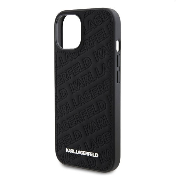 Pouzdro Karl Lagerfeld PU Quilted Pattern pro Apple iPhone 15, černé Pouzdro Karl Lagerfeld PU Quilted Pattern pro Apple iPhone 15, černé