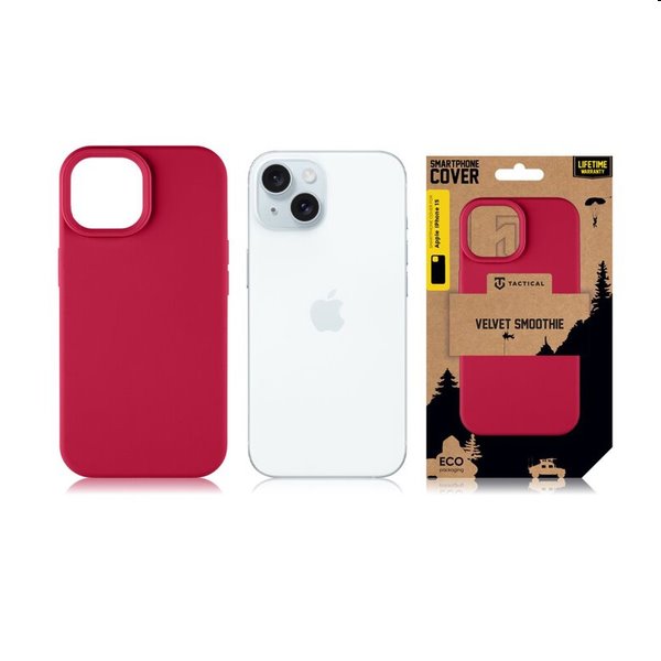 Pouzdro Tactical Velvet Smoothie pro Apple iPhone 15, bordové Pouzdro Tactical Velvet Smoothie pro Apple iPhone 15, bordové