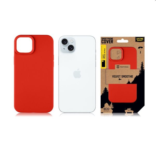 Pouzdro Tactical Velvet Smoothie pro Apple iPhone 15 Plus, červené
