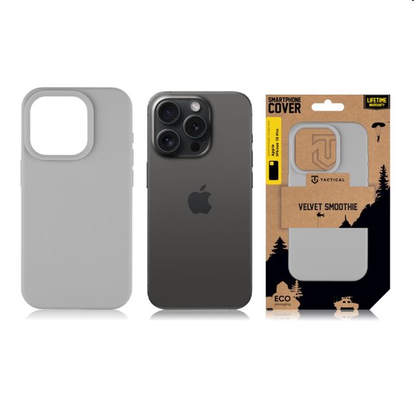 Pouzdro Tactical Velvet Smoothie pro Apple iPhone 15 Pro, foggy Pouzdro Tactical Velvet Smoothie pro Apple iPhone 15 Pro, foggy