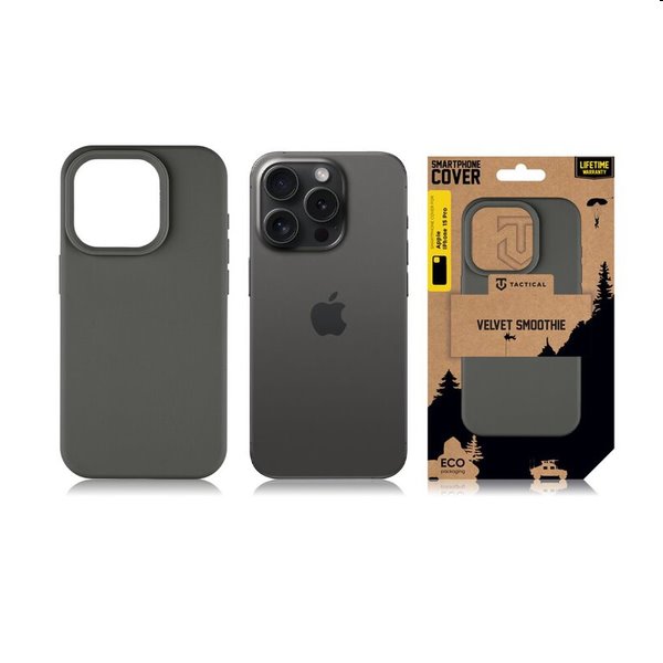 Pouzdro Tactical Velvet Smoothie pro Apple iPhone 15 Pro Max, šedé