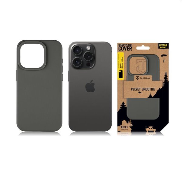 Pouzdro Tactical Velvet Smoothie pro Apple iPhone 15 Pro Max, šedé Pouzdro Tactical Velvet Smoothie pro Apple iPhone 15 Pro Max, šedé
