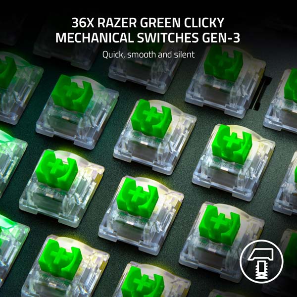 Razer Mechanical Switches Pack - Green Clicky Switch Razer Mechanical Switches Pack - Green Clicky Switch