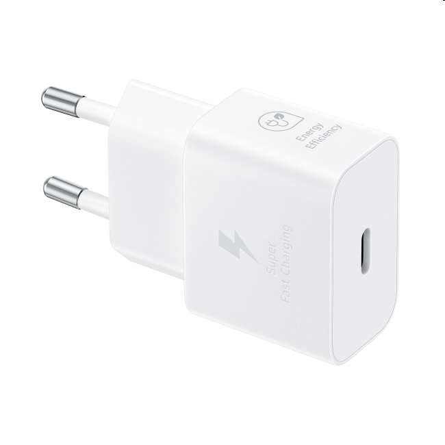 Rychlonabíječka Samsung 25W s USB-C kabelem, white