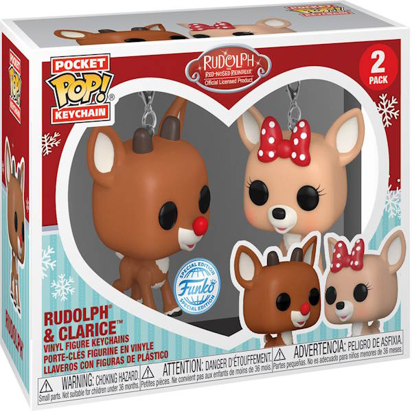 Funko POP! 2 Pack Klíčenky Rudolph and Clarice (Rudolph The Red-Nosed Reindeer)