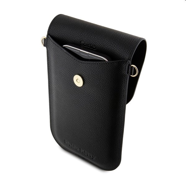 Hello Kitty PU Metal Logo Leather Wallet Phone Bag, black Hello Kitty PU Metal Logo Leather Wallet Phone Bag, black