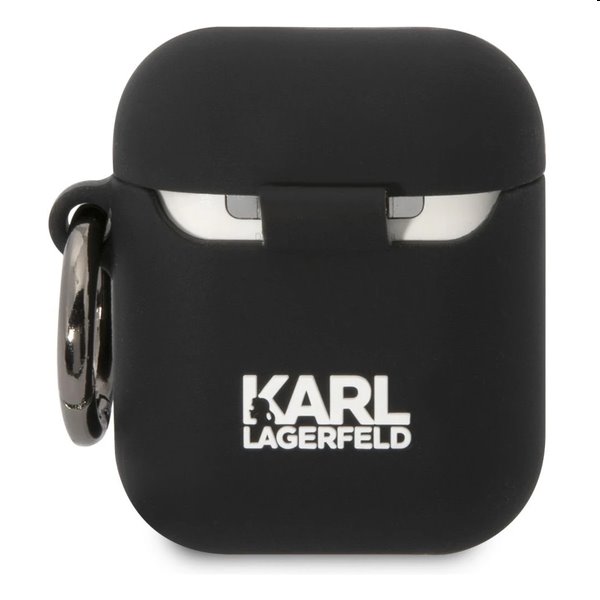 Karl Lagerfeld 3D Logo NFT Choupette Head silikonový obal pro Apple AirPods 1/2, černý Karl Lagerfeld 3D Logo NFT Choupette Head silikonový obal pro Apple AirPods 1/2, černý