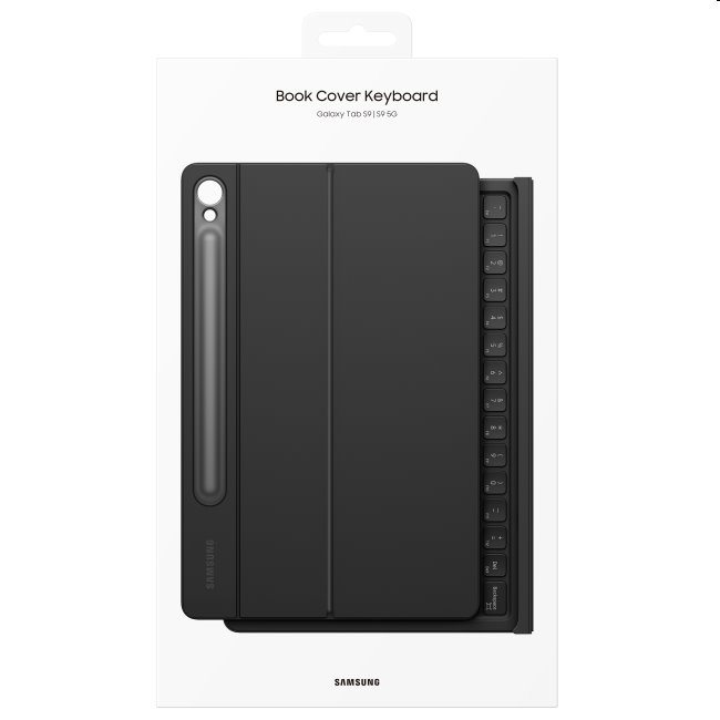 Pouzdro Book Cover s klávesnicí a touchpadem pro Samsung Galaxy Tab S9 | S9 FE, černá