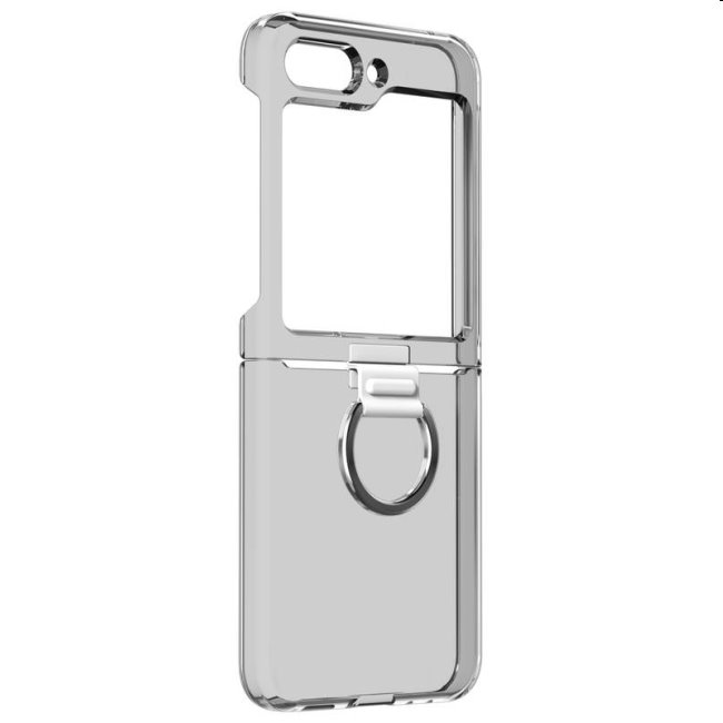 Pouzdro Clear Cover s držákem na prst pro Samsung Galaxy Z Flip5, transparent