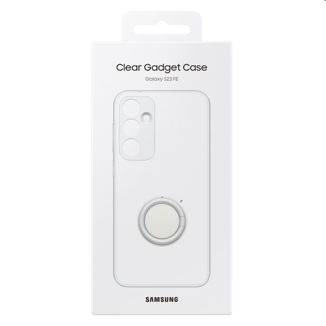 Pouzdro Clear Gadget pro Samsung Galaxy S23 FE, transparent (s odnímatelným úchytem)