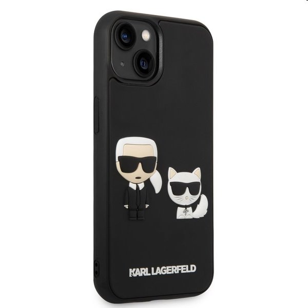 Pouzdro Karl Lagerfeld and Choupette 3D pro Apple iPhone 14, černé