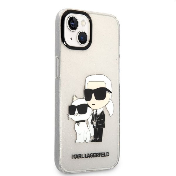Pouzdro Karl Lagerfeld IML Glitter Karl and Choupette NFT pro Apple iPhone 13, transparentné Pouzdro Karl Lagerfeld IML Glitter Karl and Choupette NFT pro Apple iPhone 13, transparentné