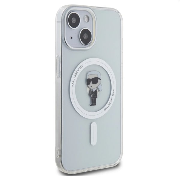 Pouzdro Karl Lagerfeld IML Ikonik MagSafe pr Apple iPhone 15, transparentí