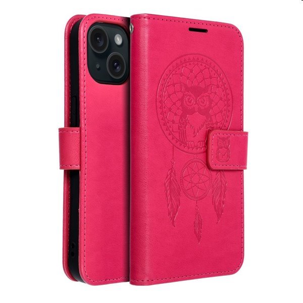 Pouzdro MEZZO Book dreamcatcher pro Apple iPhone 15 Pro, magenta Pouzdro MEZZO Book dreamcatcher pro Apple iPhone 15 Pro, magenta