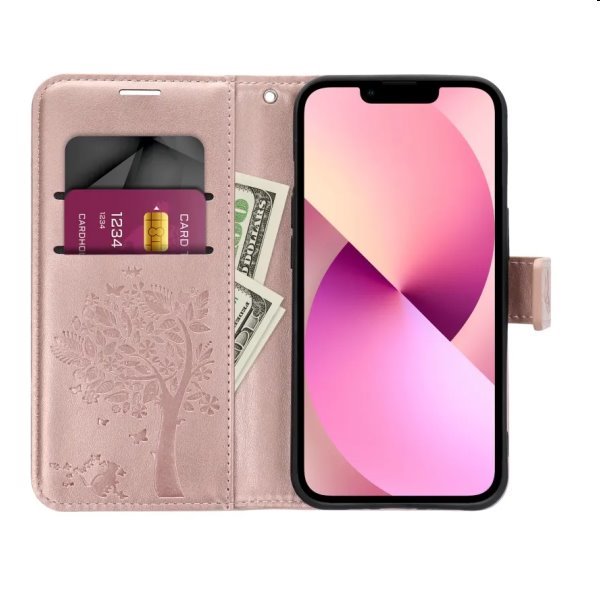 Pouzdro MEZZO Book tree pro Samsung Galaxy A54 5G, růžové Pouzdro MEZZO Book tree pro Samsung Galaxy A54 5G, růžové