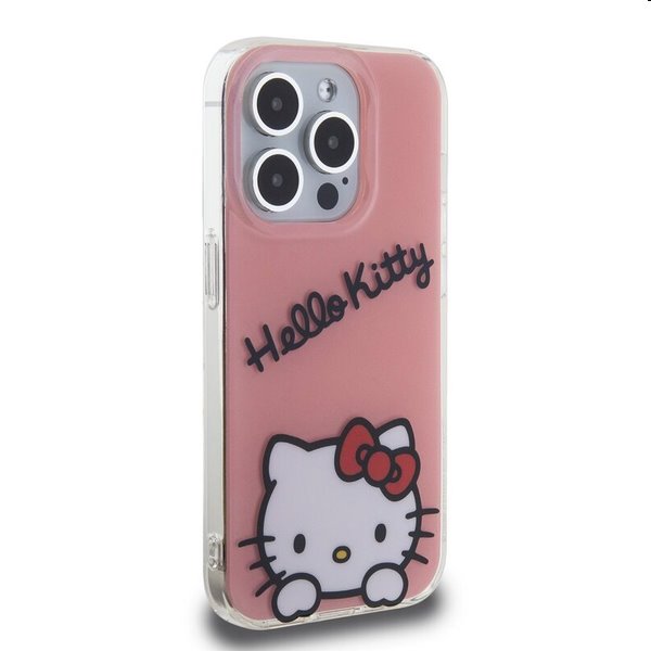 Zadní kryt Hello Kitty IML Daydreaming Logo pro Apple iPhone 15 Pro, růžové