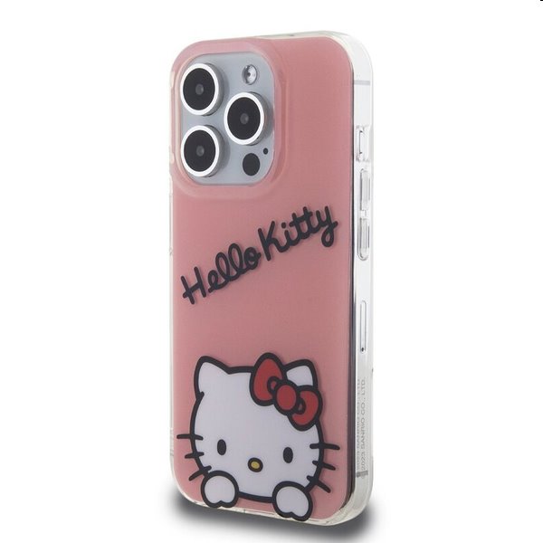 Zadní kryt Hello Kitty IML Daydreaming Logo pro Apple iPhone 15 Pro, růžové