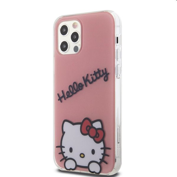 Zadní kryt Hello Kitty IML Daydreaming Logo pro Apple iPhone 12/12 Pro, růžové
