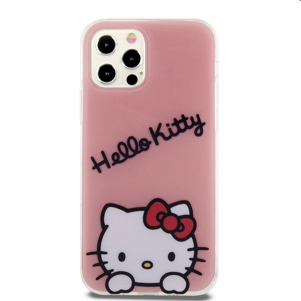 Zadní kryt Hello Kitty IML Daydreaming Logo pro Apple iPhone 12/12 Pro, růžové