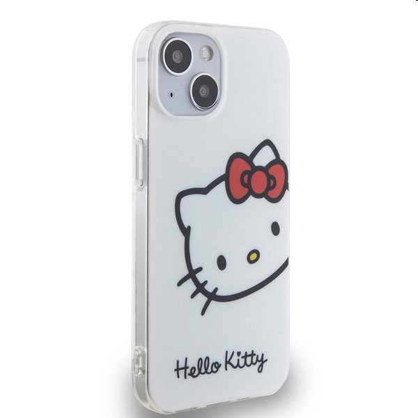 Zadní kryt Hello Kitty IML Head Logo pro Apple iPhone 13, bílé