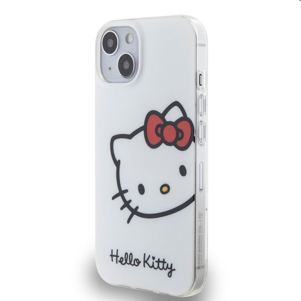 Zadní kryt Hello Kitty IML Head Logo pro Apple iPhone 13, bílé