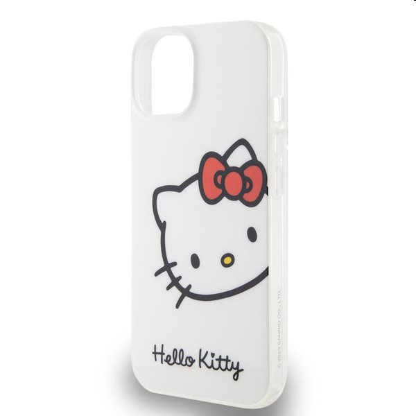 Zadní kryt Hello Kitty IML Head Logo pro Apple iPhone 13, bílé