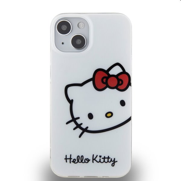 Zadní kryt Hello Kitty IML Head Logo pro Apple iPhone 13, bílé