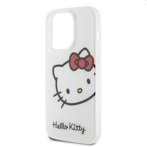 Zadní kryt Hello Kitty IML Head Logo pro Apple iPhone 15 Pro Max, bílé