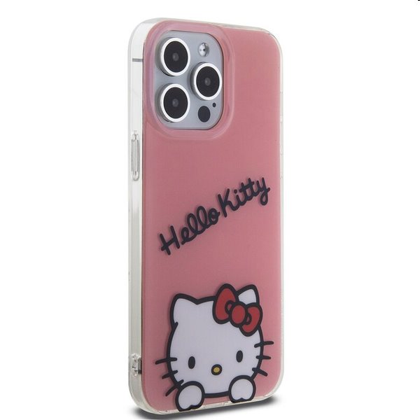 Zadní kryt Hello Kitty IML Daydreaming Logo pro Apple iPhone 15 Pro Max, růžové