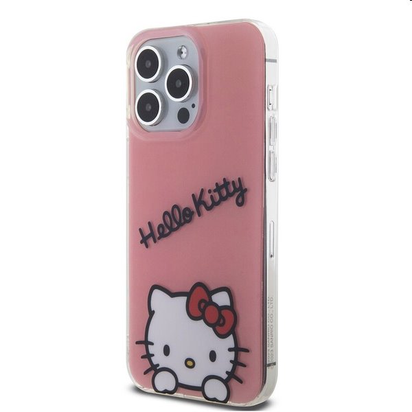 Zadní kryt Hello Kitty IML Daydreaming Logo pro Apple iPhone 15 Pro Max, růžové