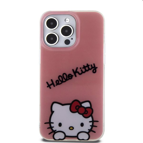 Zadní kryt Hello Kitty IML Daydreaming Logo pro Apple iPhone 15 Pro Max, růžové