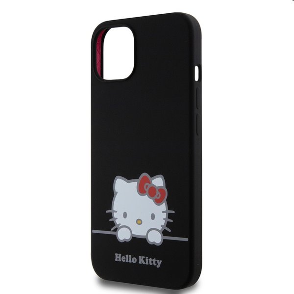 Zadní kryt Hello Kitty Liquid Silicone Daydreaming Logo pro Apple iPhone 13, černé