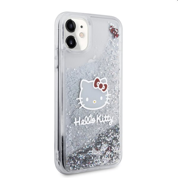 Zadní krytHello Kitty Liquid Glitter Electroplating Head Logo pro Apple iPhone 11, transparentní